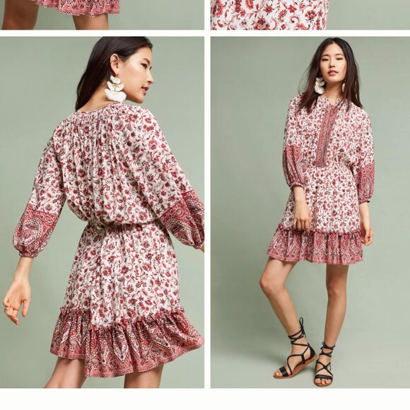 Shoshanna Size 0 Paisley Etta 100% Silk Dress - Picture 10 of 10